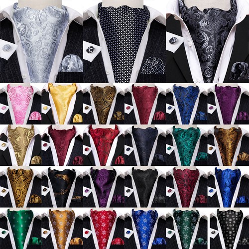 Men jacquard paisley ascot - ,