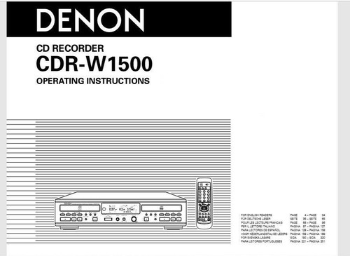 Denon cdr w1500 audio - denon,