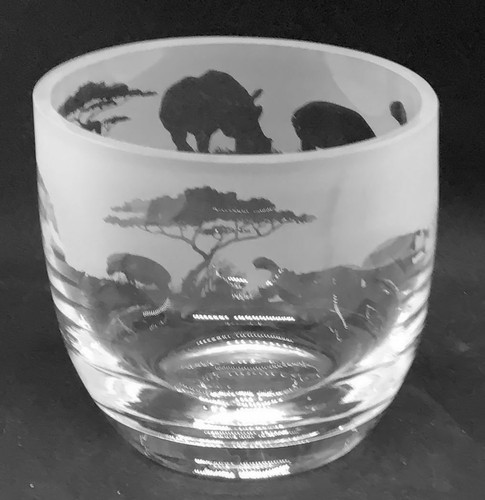 Hippo frieze 14cm crystal - hippo,