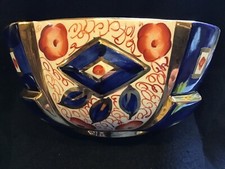 Antique 1920s Art Deco Olga Imari Style Dish Sudlow Burslem Gaudy Welsh Bowl