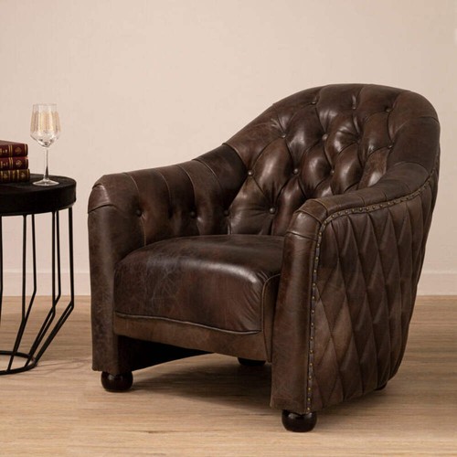 Victor dark grey brown - dark, leather