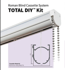 Made to Measure Complete Roman Blind Kit inc rail/rods/bar/tapes/brackets/safety