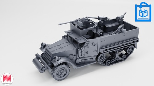 M9a1 half track vehicle - vehicle, 3d