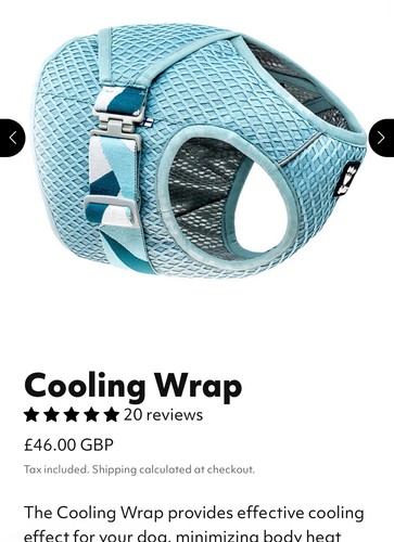 Hurtta cooling wrap 55cm - wrap, 45-55cm