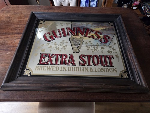 Guinness mirror bar pub sign - bar,