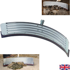 Farm Floor Squeegee Scraper Curved Metal Head Rubber Blade 22" Snow Yard Dairy