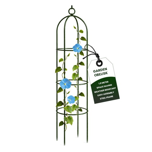 Metal garden obelisk - metal,