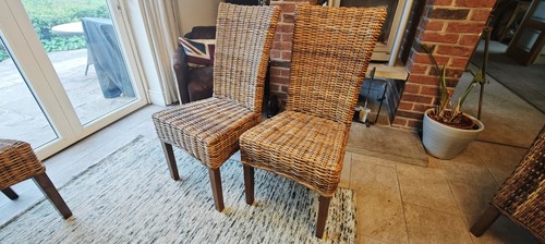 Wicker rattan dining chairs - rattan,