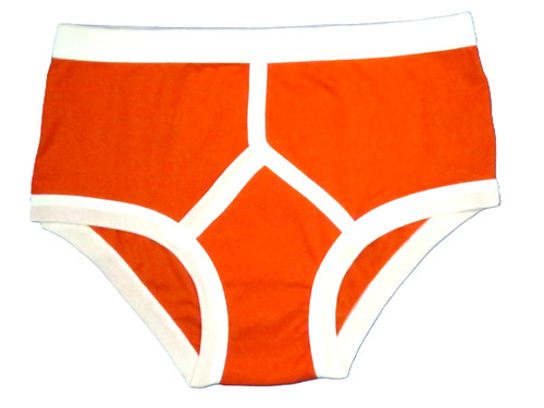 Mens orange front briefs - orange,