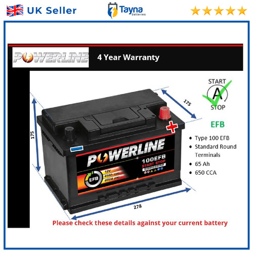Efb battery fits ford - efb,
