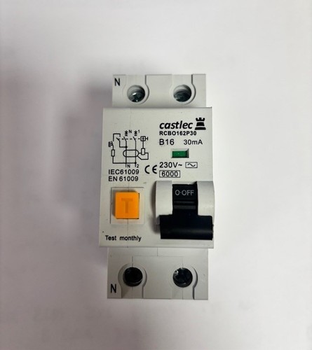 Castlec 16a rcbo - rcbo, pole