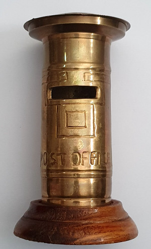 Vintage 1950s brass post - brass,