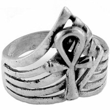 Egyptian Jewelry Silver Ankh of Life Ring By Kemet Art