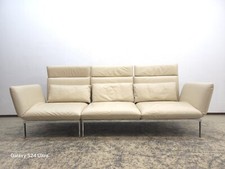 Brühl Roro designer leather sofa sofa bed couch designer sofa armchair beige