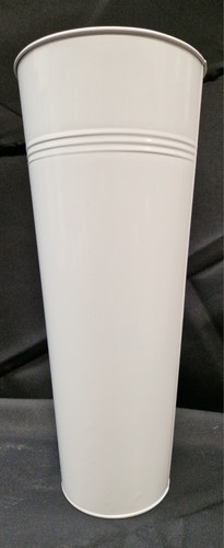 White gloss flower bucket vase - gloss,