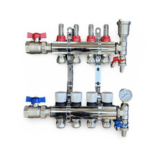 4 ZONE UNDERFLOOR HEATING MANIFOLD  PIPE CONNECTIONS 15MM 16MM