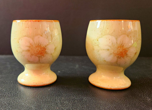 Denby ceramic egg cups beige - ceramic,