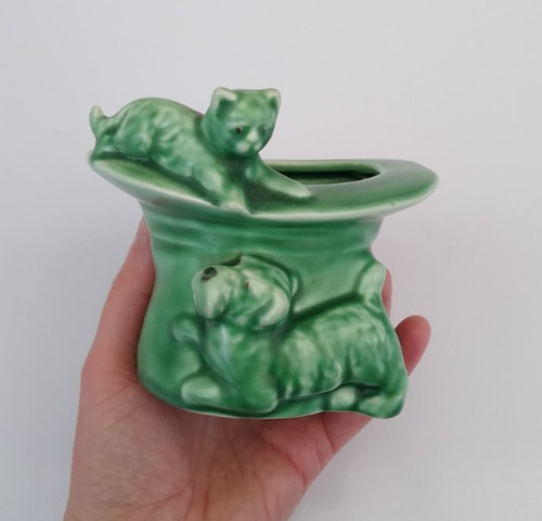 Sylvac green top hat with - sylvac,