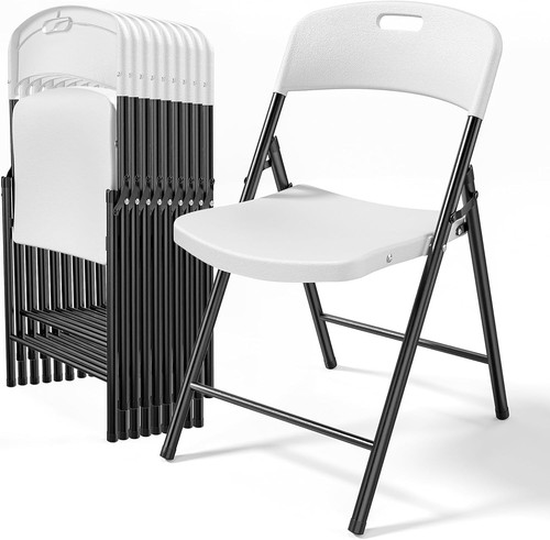 Pack white plastic folding - 10-pack,