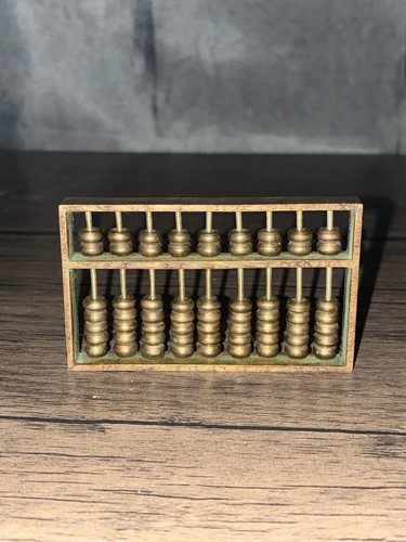 Small vintage brass abacus - small,