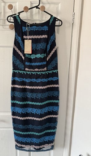 Monsoon navy embroidered - navy,