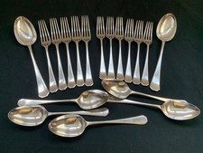 18 piece antique silver plated cutlery set, Atkin Bros Sheffield, forks/ spoons