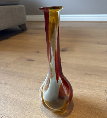Vintage mdina glass vase - mdina, –