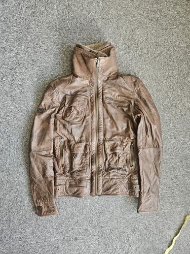 Superdry leather jacket great - superdry,
