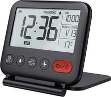 NOKLEAD Pocket Size Portable Travel Digital Mini Alarm Clock With LCD Display