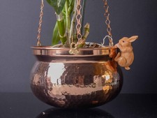 Hammered Rose Copper Planter