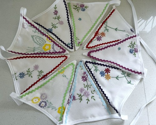 Handmade vintage fabric floral