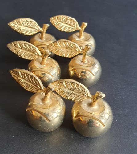 Vintage solid brass apple - vintage,