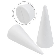 Polystyrene Foam Cone Ornaments for DIY Christmas Tree Crafts 150mm Set of 10