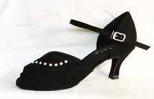 Ladies Black Ballroom, Latin, Jive, Salsa Dance Shoes - UK Sizes 3 - 8.5