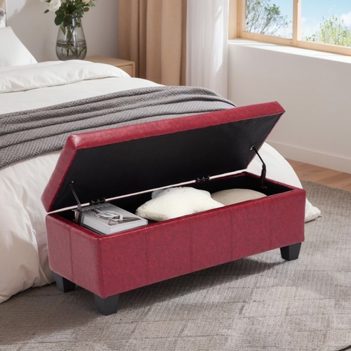 Red leather rectangle - leather,