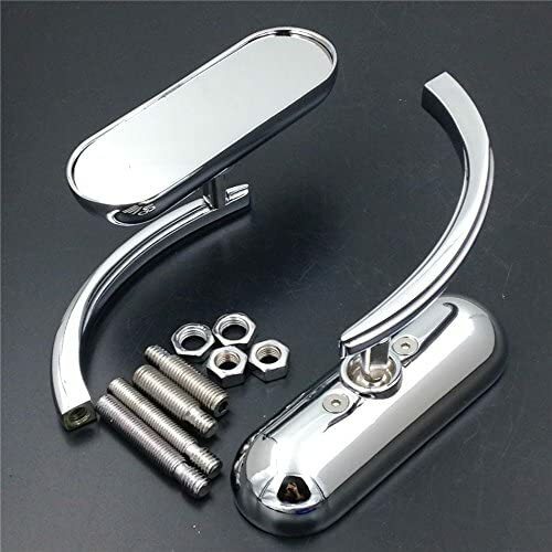 Chrome motorcycle oval mirrors - chrome,