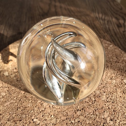 Glass paperweight clear - clear,