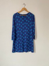 Gudrun Sjoden Women Top Size Large Blue Green Tunic Organic Cotton 