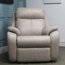 G PLAN KINGSBURY ELECTRIC ARMCHAIR IN REGENT PLASTER LEATHER. RRP £2598.