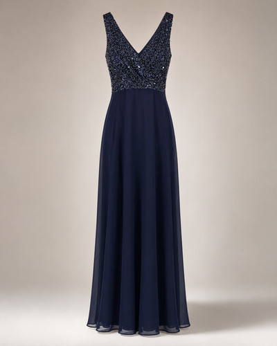 Quiz navy sequin bodice - navy,