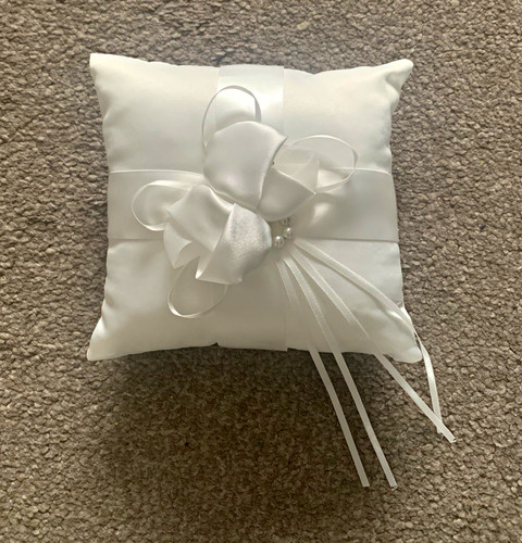 White satin wedding - white,