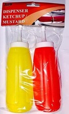 Dispenser Ketchup/Mustard with Lids- Pack Of 2 by Amazing New Products Outdoor