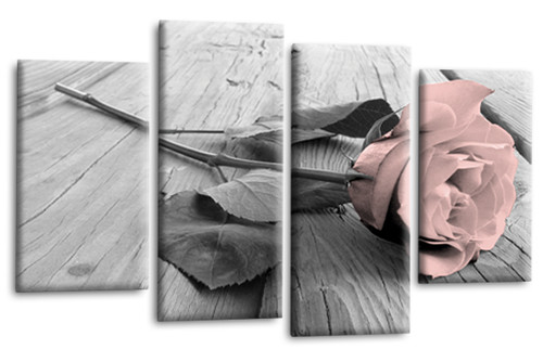 Floral wall art pink - art, rose