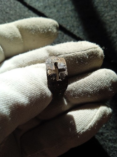 Superb medieval templar ring