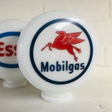 Mobilgas Mini Gas Pump Globe, Oil and Petrol Memorabilia, Hand Blown Glass Globe
