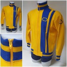 Vintage 70's Mod Skinhead Northern Soul Tracksuit Cycling Top Leeds United  S/M