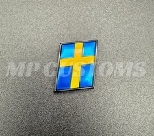 Sweden Flag Badge  Rear Black