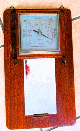 Art deco wall mirror - mirror, barometer
