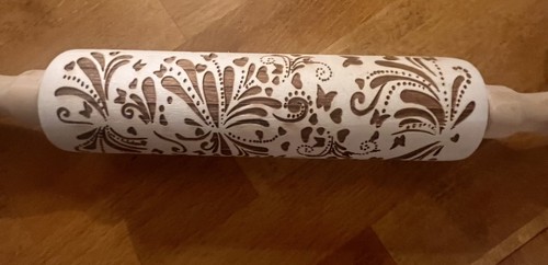 Embossing rolling pin wooden - embossing,