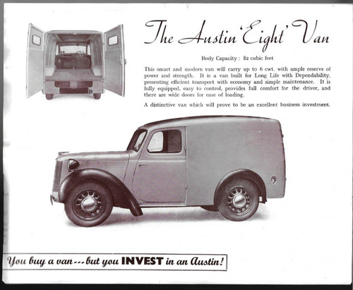 Austin eight 6cwt van - austin,